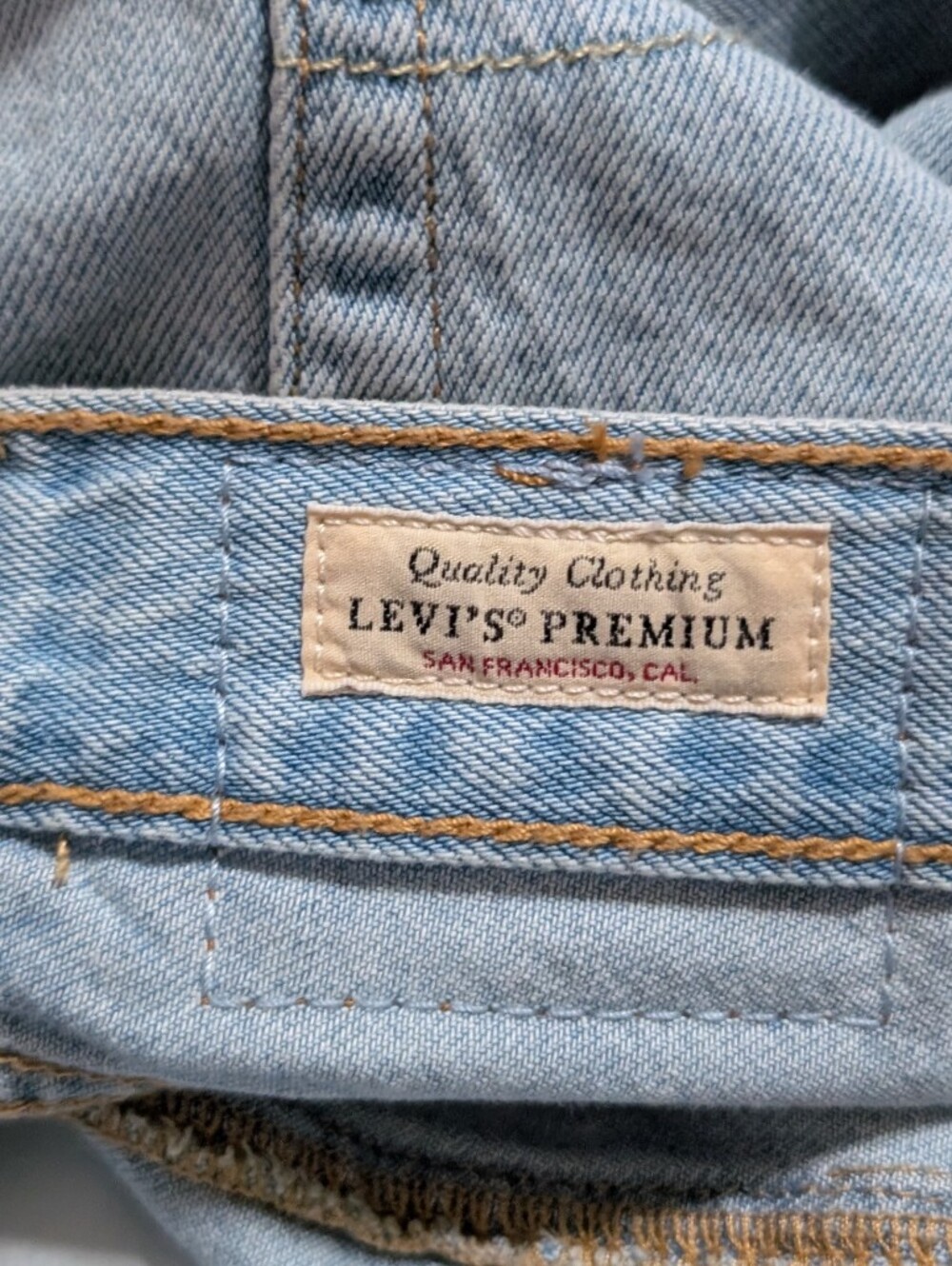 Levis Womens Skirt Iconic Long Denim Maxi Blue Jean Button Fly Size 31 - Picture 7 of 8